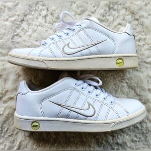 Nike Court Tradition Women's Low Top Leather Sneakers, Shoes, White, Size 9.5
